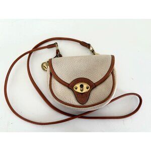 Dooney & Bourke Beige/Tan CAVALRY All-Weather Leather Mini Belt Bag Crossbody